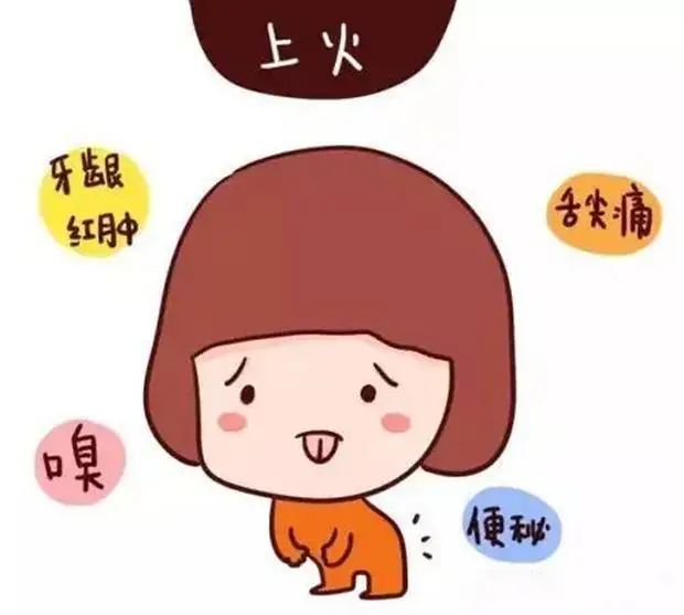 火在肝里失眠，火在胃里口臭，火在肺里咳嗽，火在心里口舌生瘡！
